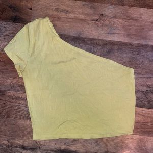 Garage size medium one sleeve crop top